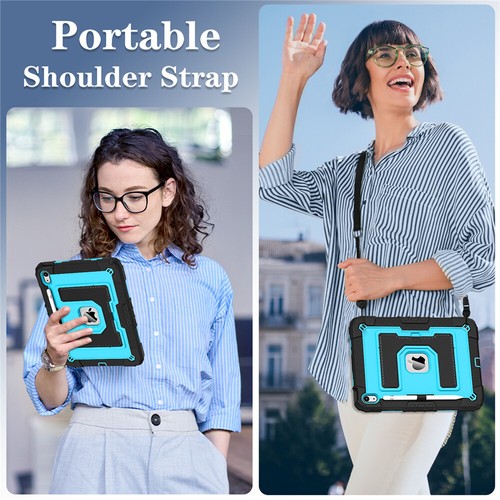 For iPad 11th 10th Gen 2025 A16 Case Kids Friendly Shockproof Stand Cover Strap - Picture 42 of 104