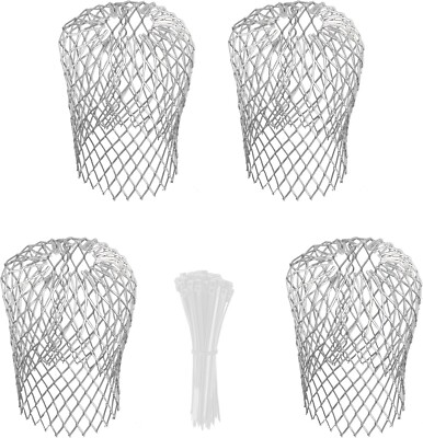 4 Pcs Gutter Downspout Guards Aluminum Leaf Filter Strainer Expandable 3/4In