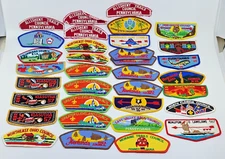 Huge Vintage BSA Boy Scouts of America Pocket Lodge Flap Patch Lot x34 