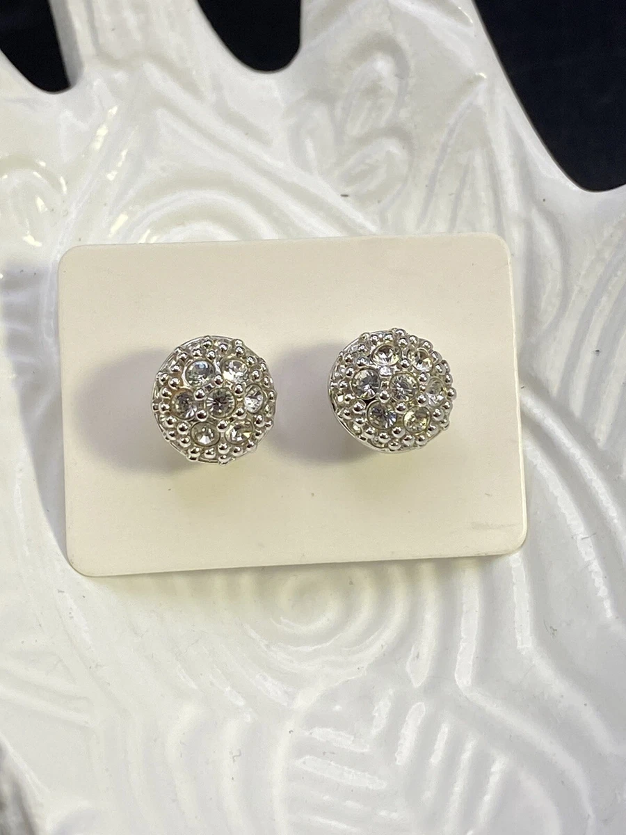 Clear Crystal Stud Earrings European Clear White Post Earrings