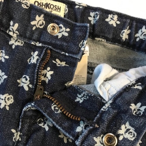 OshKosh B'Gosh Flower Print Jeans Denim Kids Pants - Picture 7 of 12