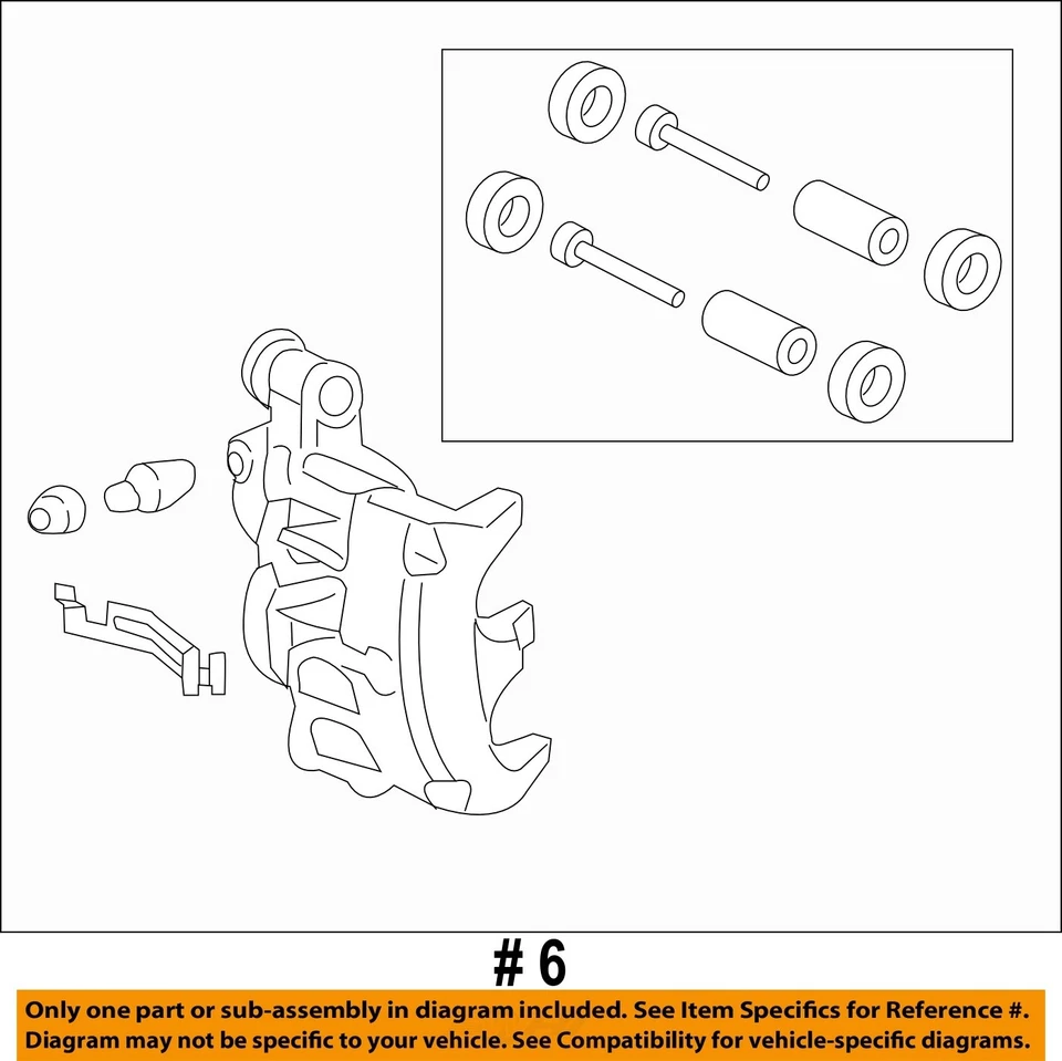 Pinza de freno delantera derecha Dodge Promaster 2500 2014 2015 2016 OEM Foto 4 de 4