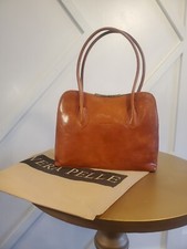 New Italiantan Leather Purse 12.5" X 9.5" X 4" With Liner