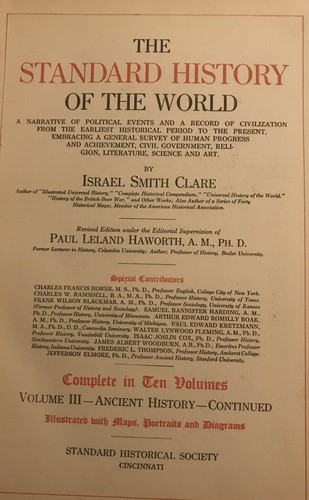 Standard History Of The World VOL III 3031-3519 (Israel Clare 1931 Hardcover) * - Picture 5 of 9