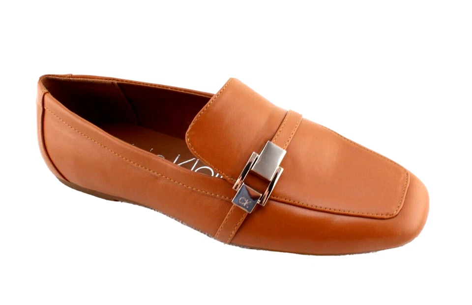 Nuevo mocasín de moda para mujer Calvin Klein Kcelanor talla 10 marrón coñac precio de venta sugerido por el fabricante 89 USD Foto 2 de 4