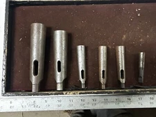 MACHINIST GrnCbC  LATHE MILL Lot of Taper Shank Sleeves for Drills Reamers