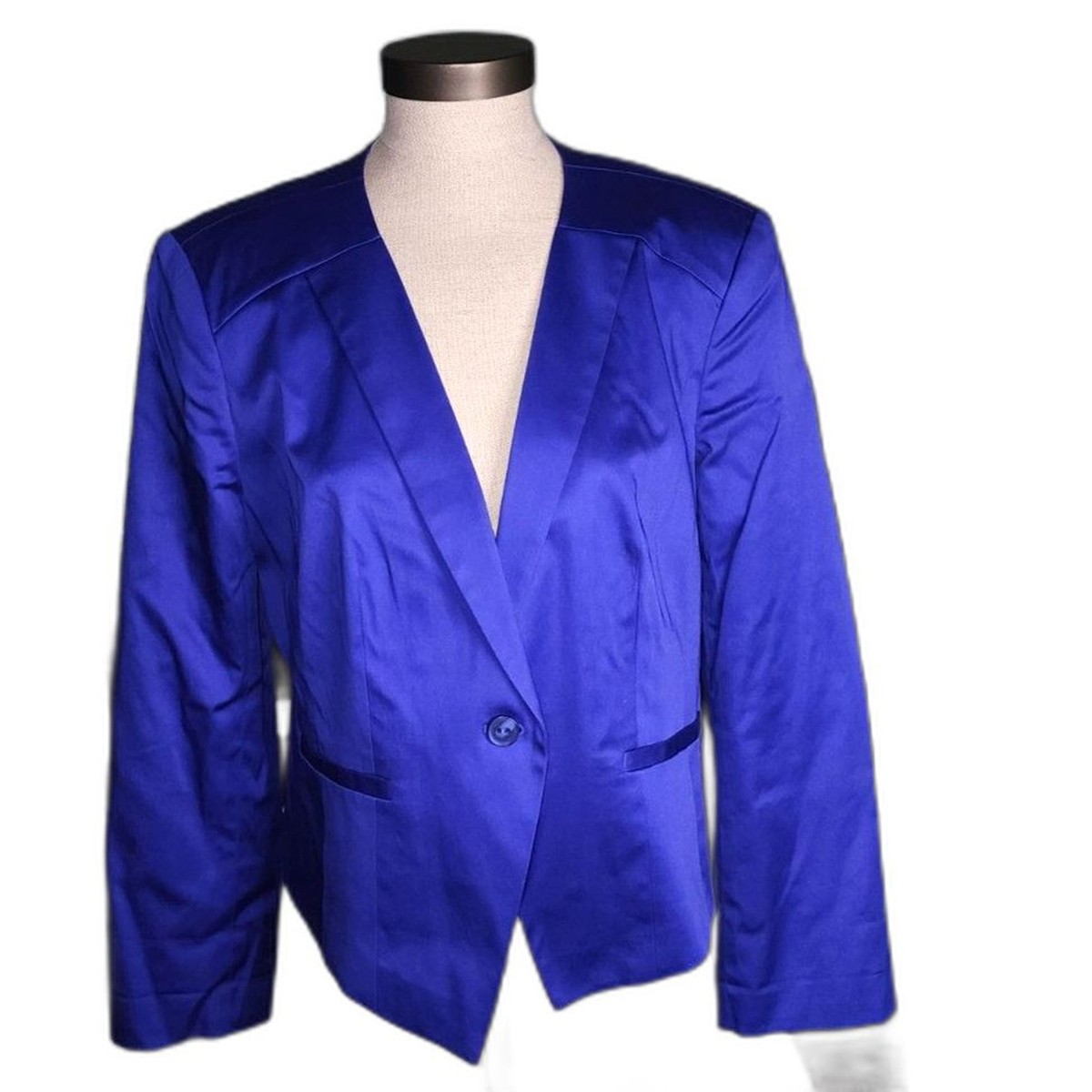 Halogen Women's Violet Blue Blazer Suit Jacket Size XL