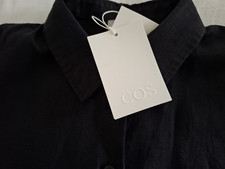 COS  Linen Shirt - Boxy/Loose style - Black - Size EU 36 - New + Tags - RRP £55