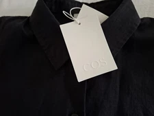 COS 100% Linen Shirt - Boxy/Loose style - Black - Size EU 36 - New With Tags.