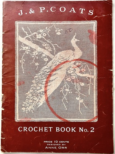 vintage FILET CROCHET, ANNE ORR~ J & P COATS, CLARK'S~ 2+ booklets~1916,30s-40s - Picture 13 of 17