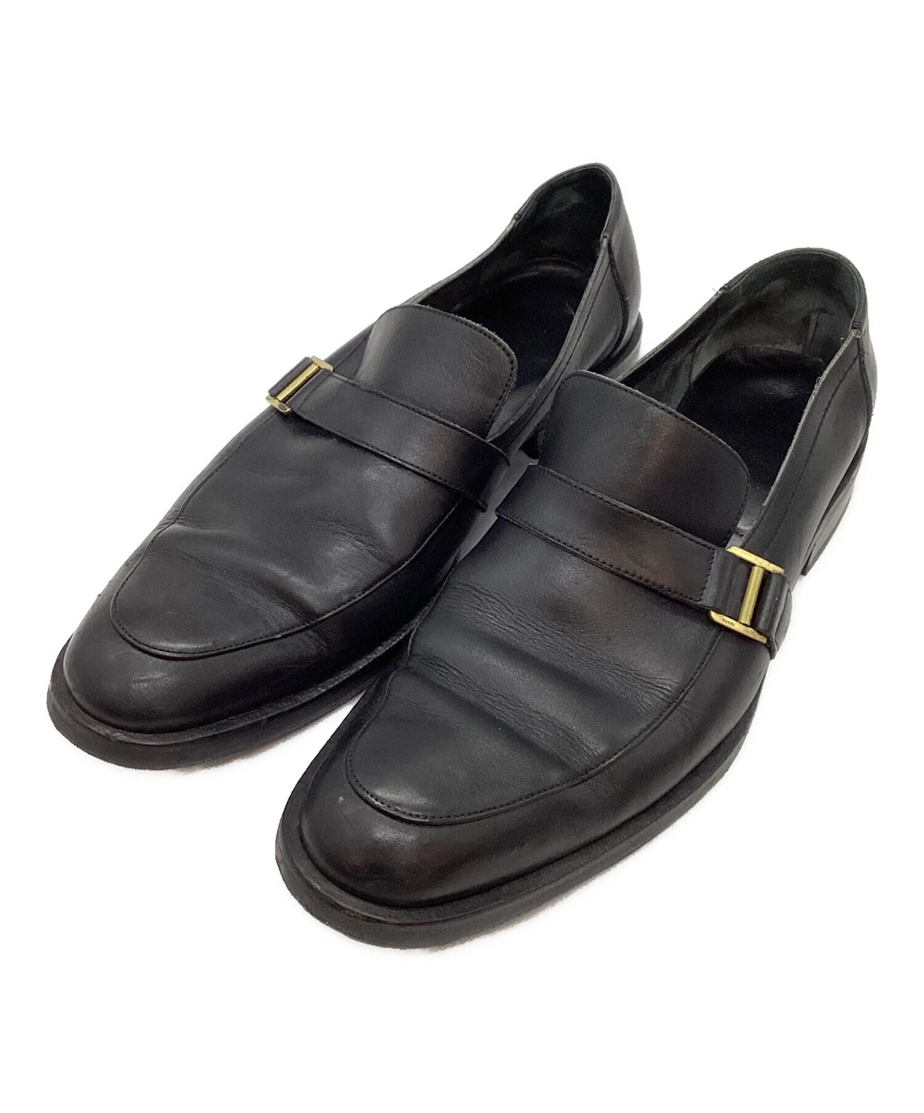 Chaussures habillées homme GUCCI mocassins cuir noir EU42,5/US9 authentique du Japon