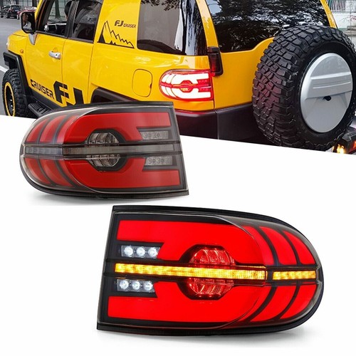 Full Clear LED Tail Lights For Toyota FJ Cruiser 2006-2020 Sequential Rear Lamps - Picture 5 of 11