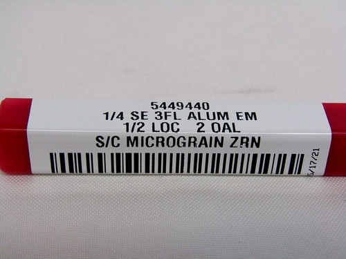 Kodiak Cutting Tools 1/4 Carbide End Mill 45 Degree 3-Flute ZRN Aluminum 5449440 - Picture 5 of 5