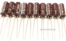 10x 0.47uF 50V Nichicon PW radial electrolytic Capacitors caps 105C Low-ESR