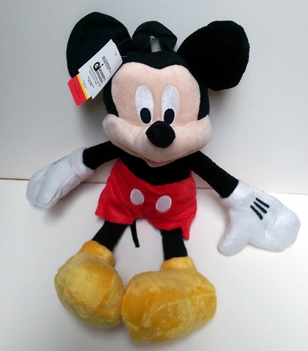 Disney Mickey Mouse Kids 20" Backpack Plush Toy NEW - Picture 1 of 8