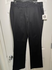 Anne Klein Black Slacks/Pants size 8 retail 89 Boot Leg