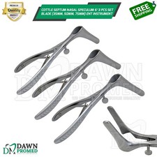 Cottle Septum Nasal Speculum 3 Pcs Set Blade 35mm, 50mm, 75mm  6″ ENT German Gr