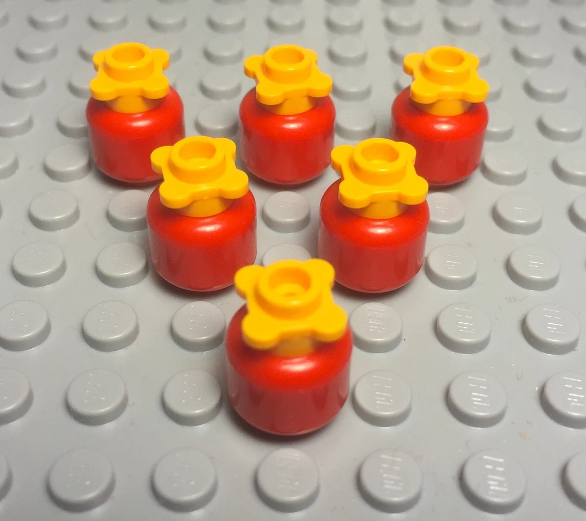 Lego 6 City Friends Mini Figures Foods Vegetable Red Tomato plain Red Head