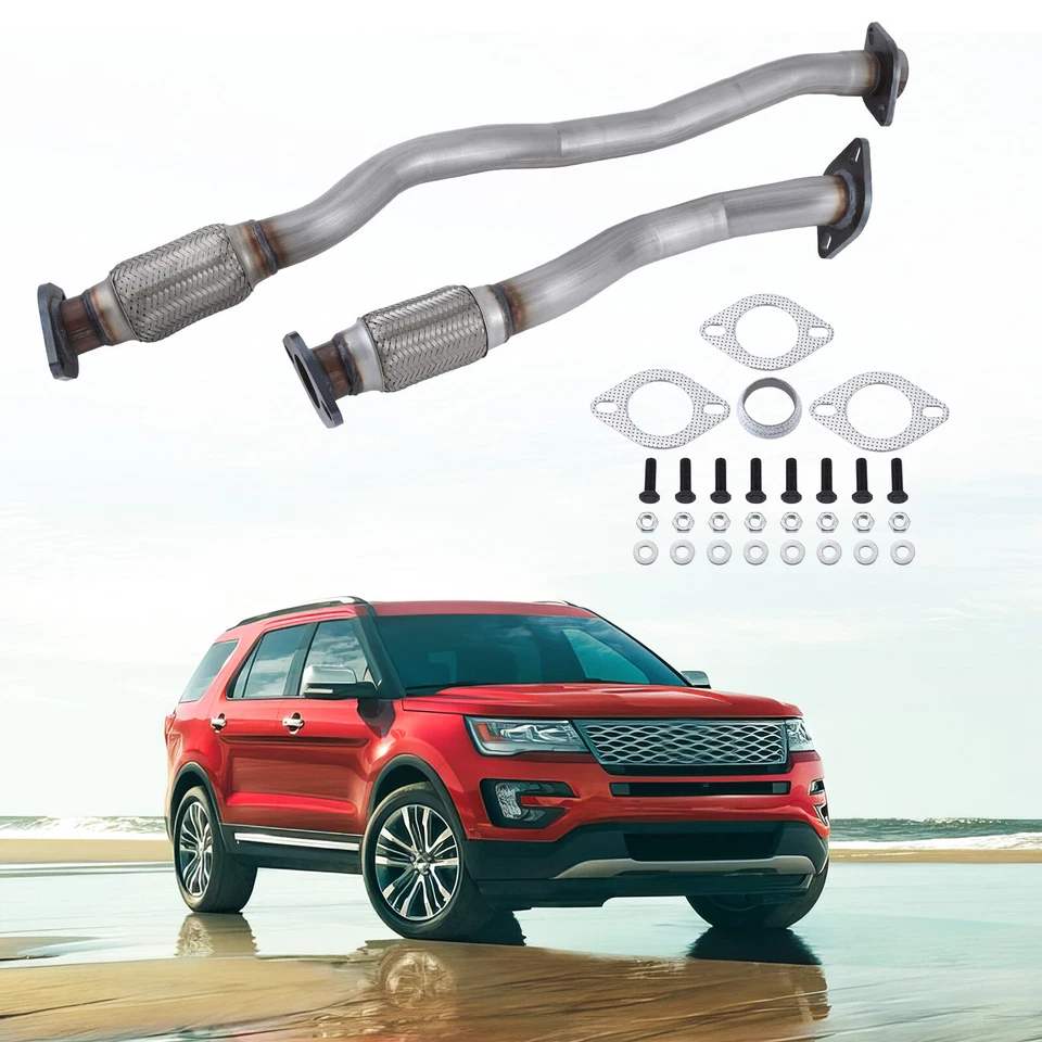 Front Exhaust Flex Pipe For Ford Explorer 3.5L V6 Turbo 2013-2019 EPA Approved - Imagem 2 de 4