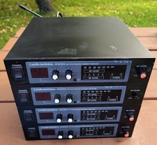 Lot of 4- AUDIO-TECHNICA ATW-R73 UHF Synthesized Diversity Receiver w/Power Cord