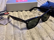 Ray-Ban RB2140 Wayfarer Tortoiseshell Glass 50mm Unisex Sunglasses Box  Papers