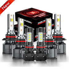 FOR Chevy Avalanche 2002-2005-6x LED Headlight Bulbs High Low Beam Fog Light