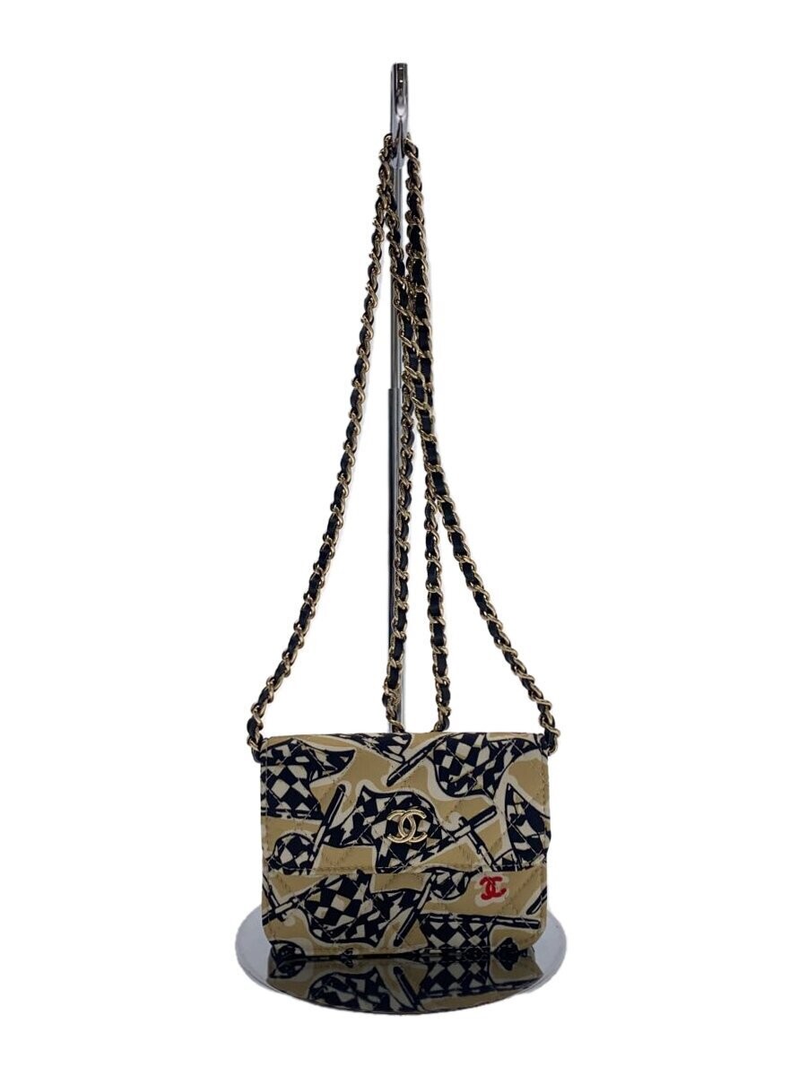 CHANEL Shoulder Bag BEG in Allover Pattern Design
