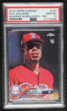 2018 Topps Chrome Image Variation Nick Williams #147 PSA 10 GEM MT 0l1s