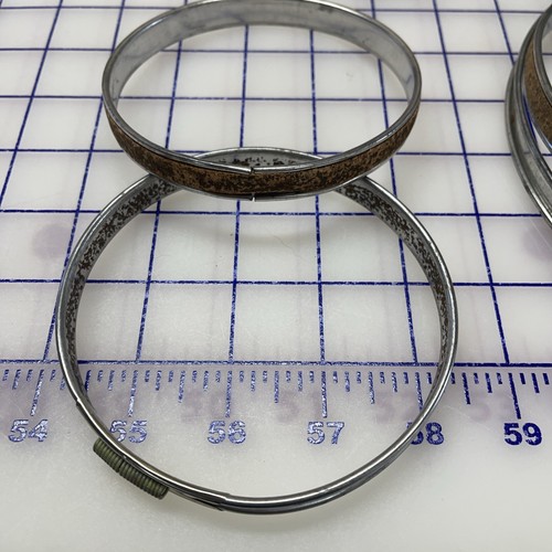 Menge 7 Metall Stickrahmen Frühling rund 7" 6" Korkfutter 10" 4" - Bild 13 von 13