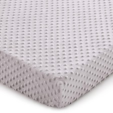 Pack N Play Sheets Fitted, 26 x 38 Inch Minky Dot Mini Crib Sheet for Boys an...