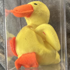 Ty Teenie Beanie Babies Duck Yellow Plush w/ Case 1999 MPN 4114 — photo 1