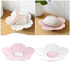 Adorable Pink Peri - 2-Pack Pink Soap Dish for bar soap Lovers Self drainin...