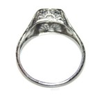 Vintage Estate Sapphire Old Mine Diamond Ring in Platinum Size 7 Jewelry — photo 4
