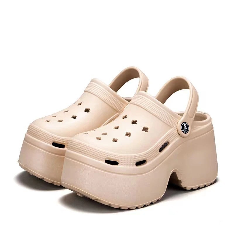 Sandalias de tacón de cuña para mujer con plataforma de punta cerrada antideslizantes zapatos de verano