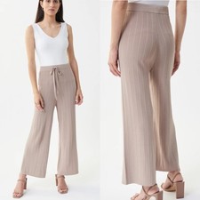 Joseph Ribkoff Tan Drawstring Pleated Wide Leg Pant Style 222905T SIZE 6 183