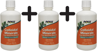 3 x NOW Foods Colloidal Minerals, Raspberry - 946 ml. (22,89 EUR/L)