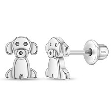 Puppy Dog Pal Kids / Children's / Girls Earrings Screw Back - Sterling Silver
