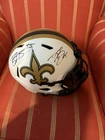 DREW BREES, REGGIE BUSH NEW ORLEANS SAINTS SIGNED AUTO FULL SIZE HELMET BECKETT