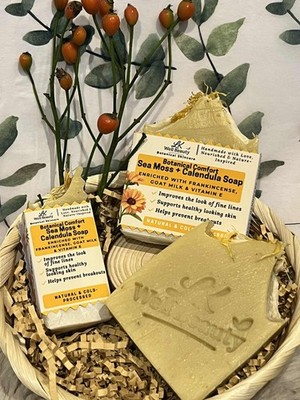 Botanical Comfort Sea Moss + Calendula Seife mit Ziegenmilch ~60g- 65g