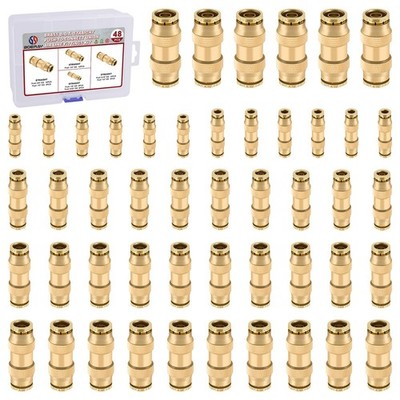 Boeray 48pcs Quick Connect 1/4'' + 3/8'' + 5/16'' + 5/32'' + 1/8'' + 1/2'', Gold 