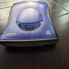 Iomega Zip 250 USB Powered External Drive Z250USBPCMBP Blue Works See Pics