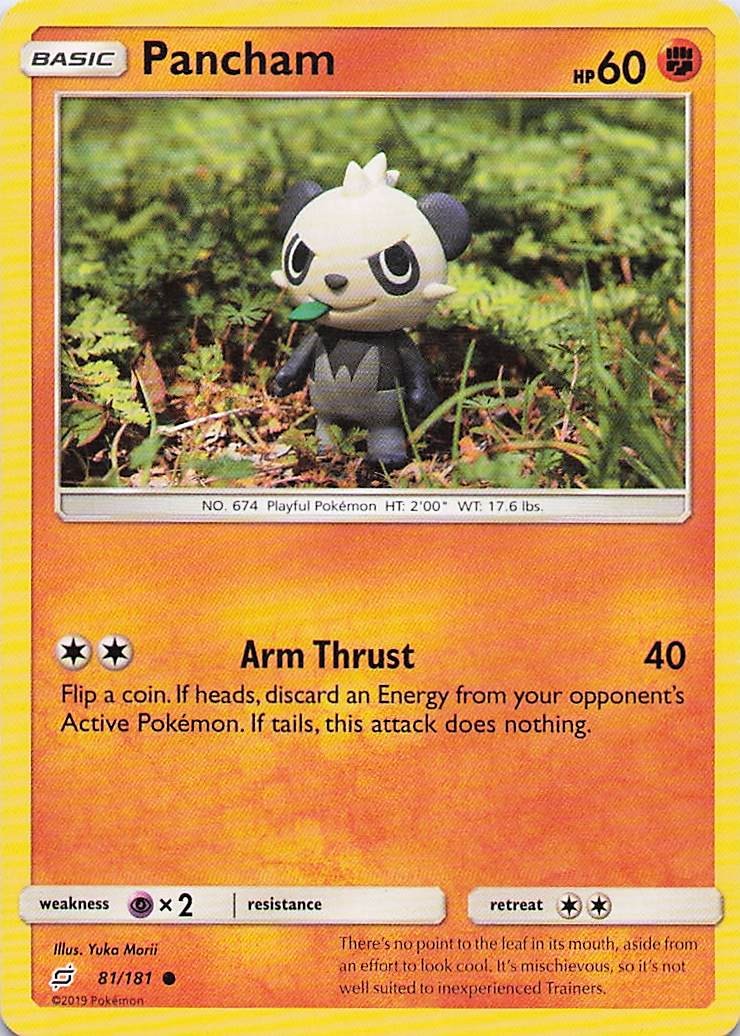 Pancham - (Artist Yuka Morii) 81/181 Common 2019 Team Up Pokemon MP