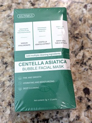 Hunmui Centella Asiatica Bubble Facial Mask Deep Cleaning 12 pack exp: 01/2028