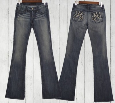 Rock & Republic Demure Bootcut SAMPLE Jeans 25x34 Y2K Flare Low Rise