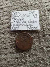 JETON GUERRE CIVILE OHIO BOULANGER 1863 R-7 RARE
