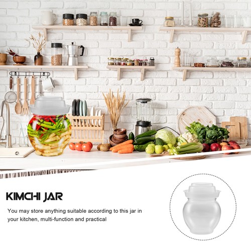 Confezione 2 Barattoli Kimchi Conservazione Coperti Fermentazione Alimenti Decapaggio Contenitore - Foto 8 di 12