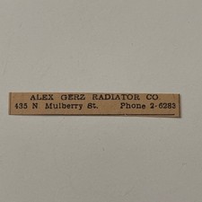 Alex Gerz Radiator Co 435 N Mulberry St 1937 Lancaster Clipping SAI4-S14