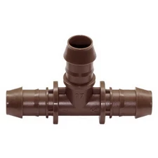 Rain Bird XFFTEE 17mm Barb Tee XF Dripline 3-Way Irrigation Connector 5 & 10 Pks