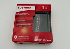 Toshiba HDTC910XK3AA Canvio Advance Portable External Hard Drive 1TB - Black