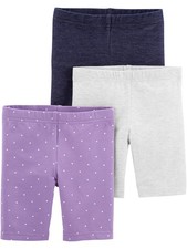 Baby and Toddler Girls' 3-Pack Bike Shorts